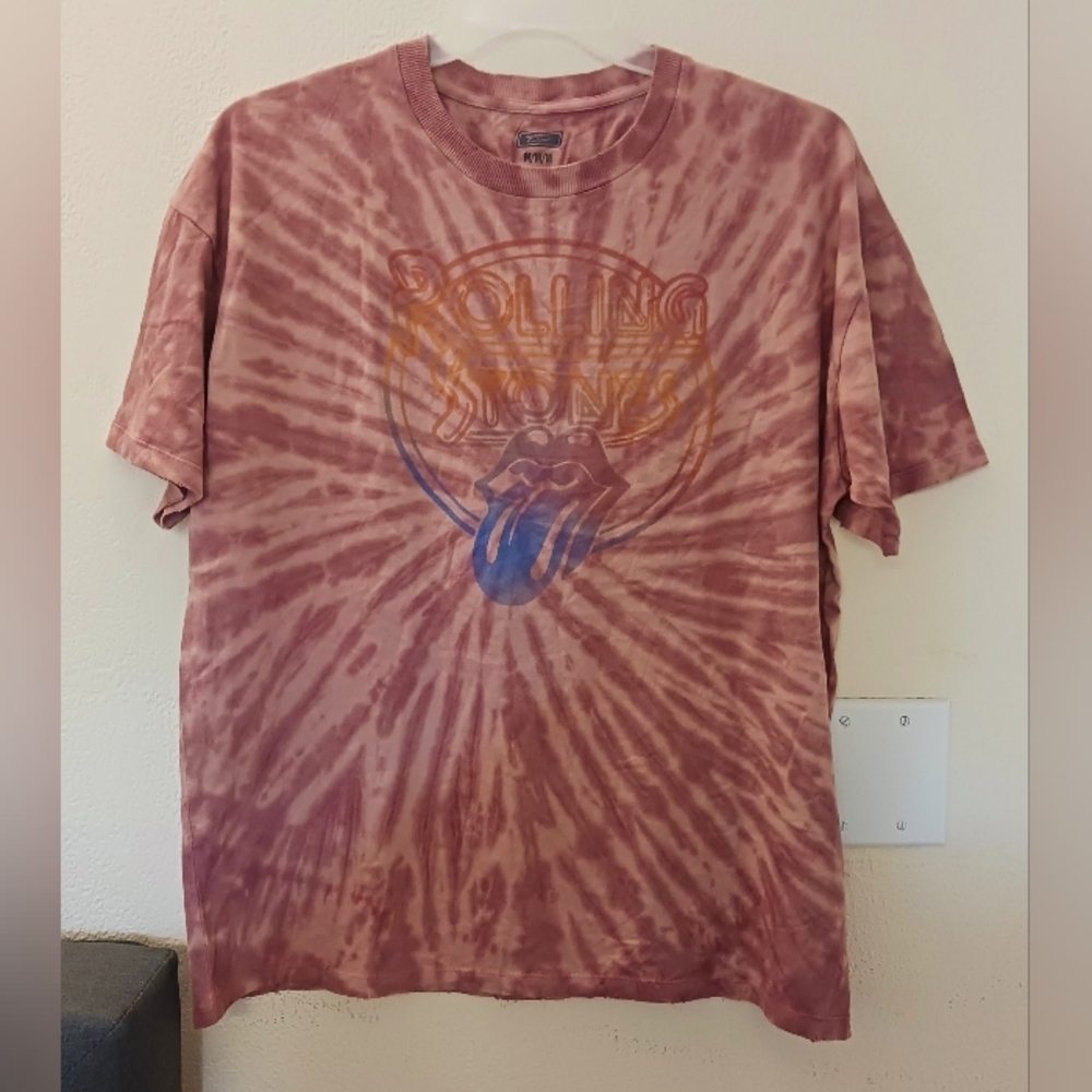 American Eagle Men's Tie Dye Rolling Stones Band T-shirt Size Medium